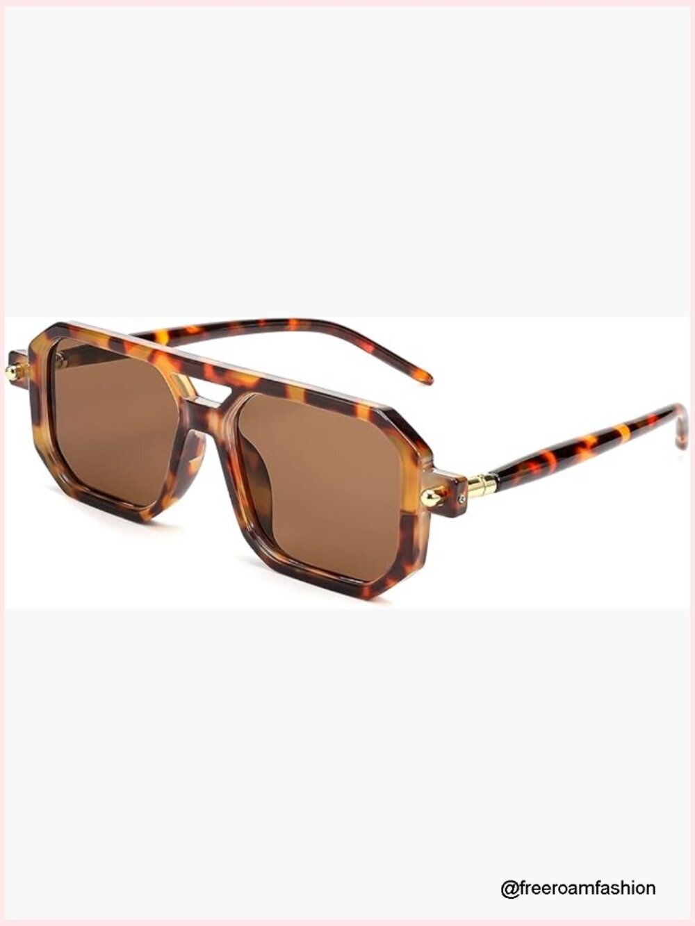 Vintage Square Aviator Sunglasses UV400 Protection Retro Frame